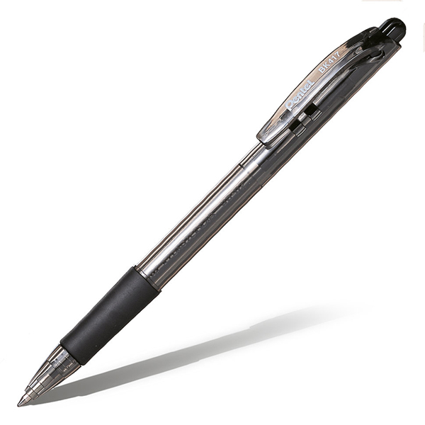 Ручка шар. автомат. масл. осн. 0,7мм, черный, тонир. корп. "Fine Line" BK417-A Pentel