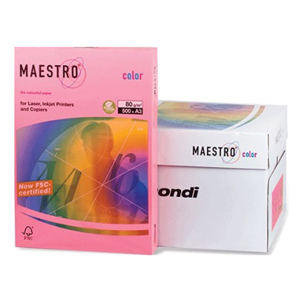 Бумага А3 80г/500л NEON Pink (розовый неон) NEOPI Maestro Color