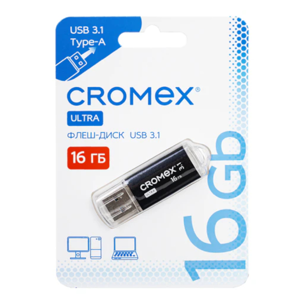 Память Flash Drive 16Gb USB 3.1 Cromex Ultra черный