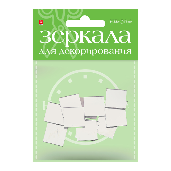 Декоративный элемент "Зеркало. Квадрат" 19см, 12шт 2-471/03 HOBBY TIME