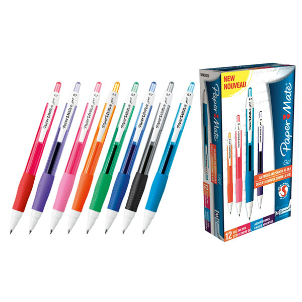Ручка гелевая автомат. 0,7мм, ассорти, грип, ассорти корп. S0903250 Paper Mate