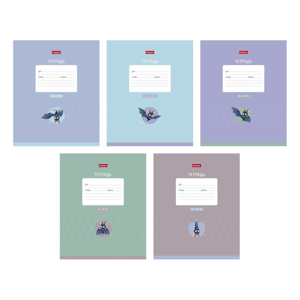 Тетрадь 18л А5 клетка "Мышонок Creepy" картон, ассорти 18Т5В1 Hatber
