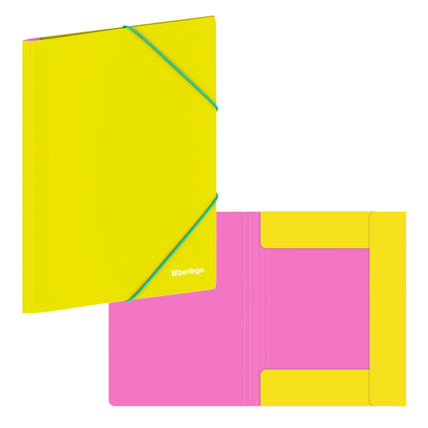 Папка на резинках А4, 1отд., 600мкм, 32мм, желтая "Raze" FB4_A4153 Berlingo