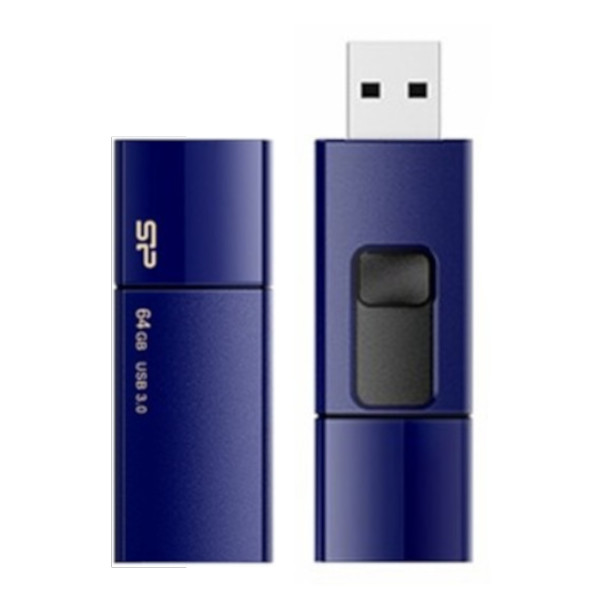 Память Flash Drive 64Gb USB 3.0 Silicon Power Blaze B05 синий