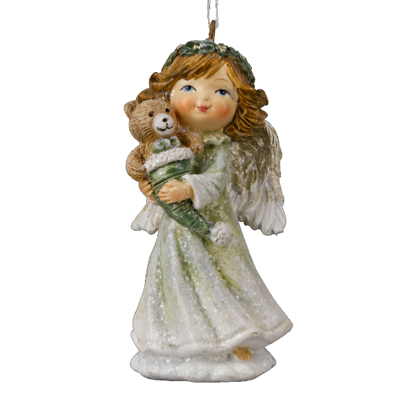 Украшение подвесное Erich Krause Decor "Ангел с медвежонком" 8см, полирезина 64519