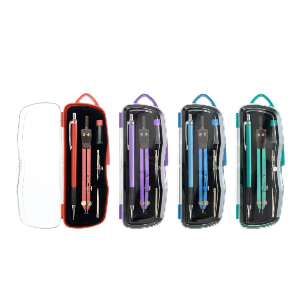 Готовальня Basir 5 предм., метал. циркуль 127мм, пласт. футляр, ассорти МС-6512