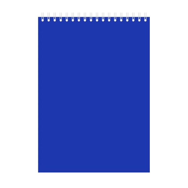 Блокнот А6 40л без линовки, гребень, мягк.обл., картон, синий 03647 Офис-Лидер