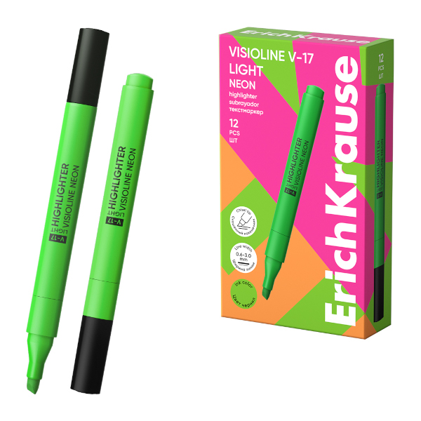 Текстовыделитель Erich Krause V-17 Visioline Neon /оранжевый/скош./0,6-4,5мм 56703