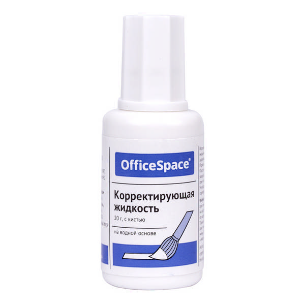 Корректор 20мл OfficeSpace на водной основе, с кисточкой CFW20_9826