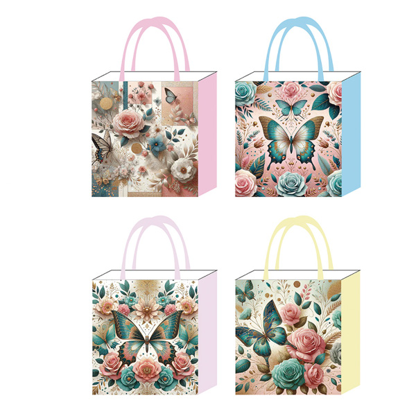 Пакет неткан.мат-л 23*25*12см "Бабочки" ассорти M-8219 MAZARI ТМ