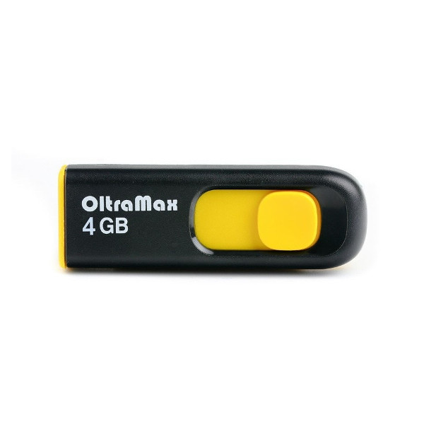 Память Flash Drive 4Gb USB 2.0. OltraMax 250 yellow, OM-4GB-250-YELLOW