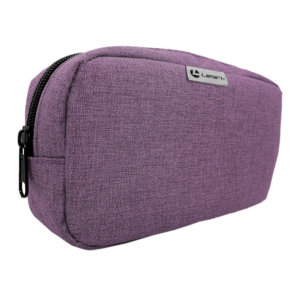 Пенал-косметичка 1 отд., 21*11*4,5см "Лен" без напол., текстиль, фиолет. PB0024-LVL Lamark