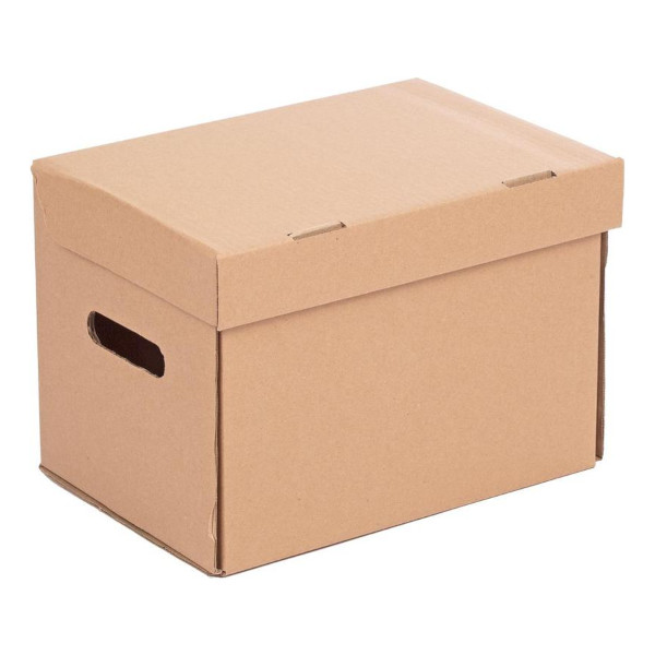 Короб архивный разборный 325*235*325мм, гофрокартон, бежевый 372285 OfficeSpace