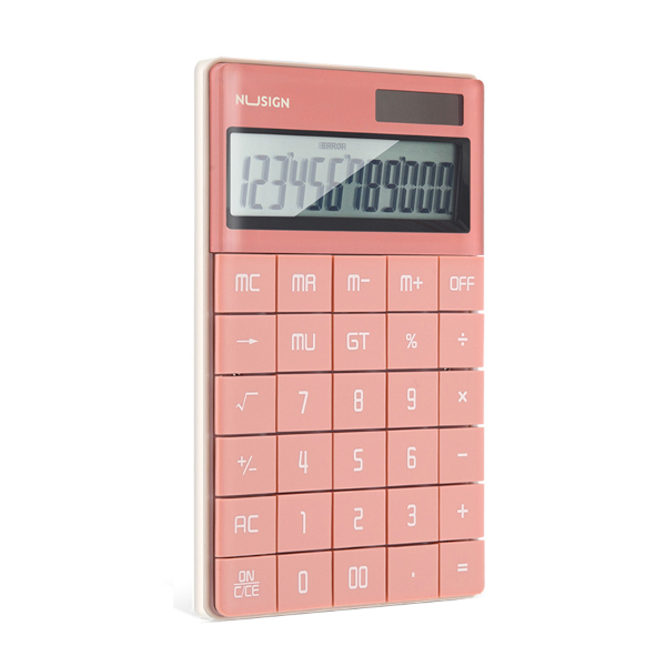 Калькулятор Deli "NuSign" ENS041PINK (розовый) настольный 12р