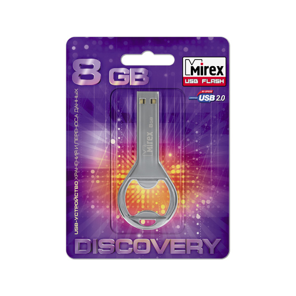 Память Flash Drive 8Gb USB 2.0 MIREX CORNER KEY, 13600-DVRCOK08