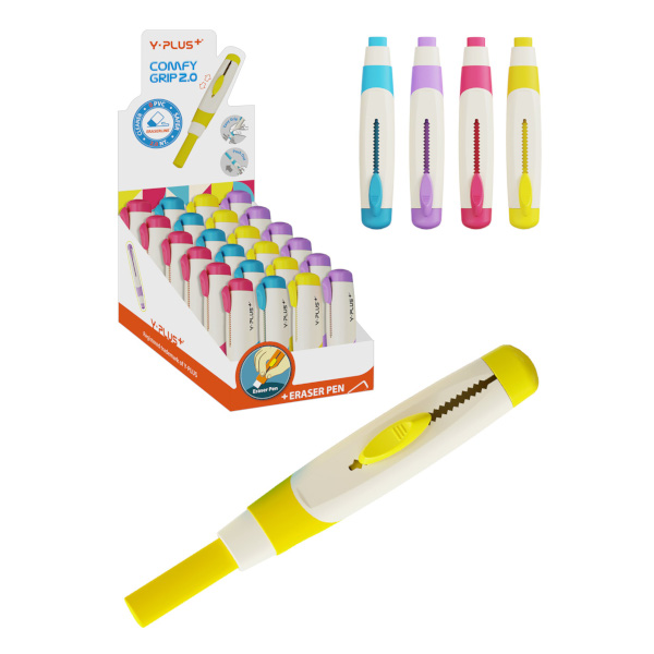 Ластик выдвижной Y-Plus+ "Comfy Grip" треуг. 21*25*112мм, пластик, ассорти EX110520
