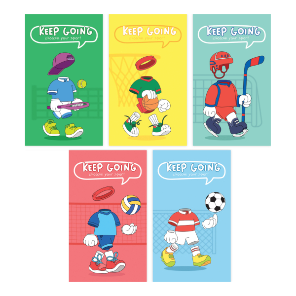 Блокнот А7 48л "Твой спорт" клетка, склейка, мягк.обл., картон, ассорти Б7ск48 12768 BG