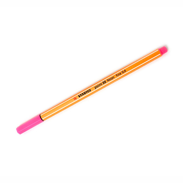 Ручка капиллярная Stabilo "Point 88" розовый неон, 0,4мм 88/056