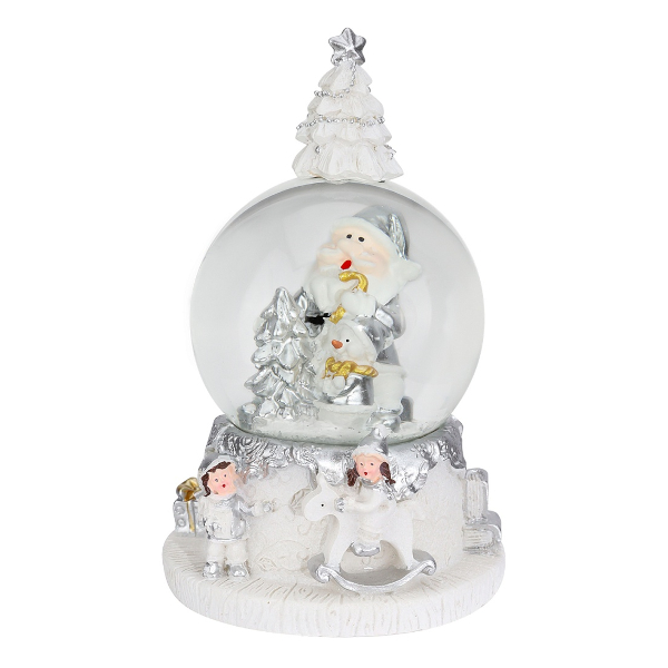 Шар стеклянный "Волшебная метель" 13*8,5*5см, 3*AG3 подсвет. СВШ-2244 Миленд