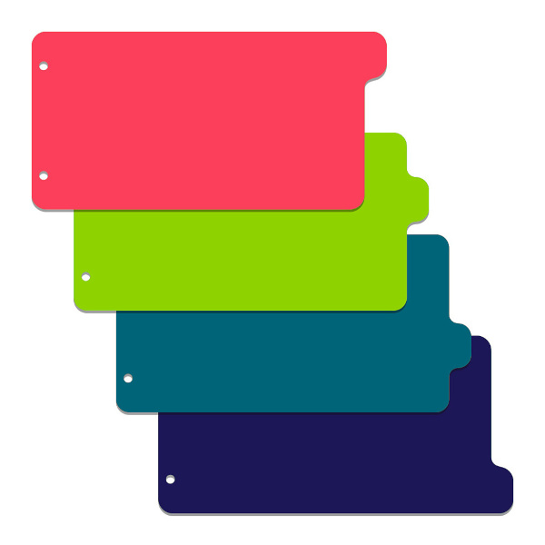 Разделитель 240*120мм цветовой (4цв), без индексации, пластик "Soft Reef" 62927 Erich Krause