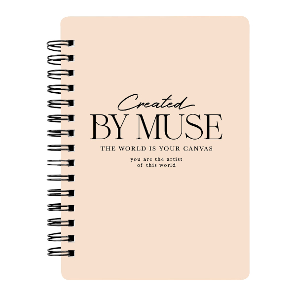 Блокнот А6- 120л "Muse" клетка, гребень, мягк.обл., картон, айвори N5479 Be Smart