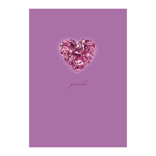 Записная книга А6 64л Listoff "Драгоценное сердечко" клетка, тв.обл, рисунок КЗБ6644084