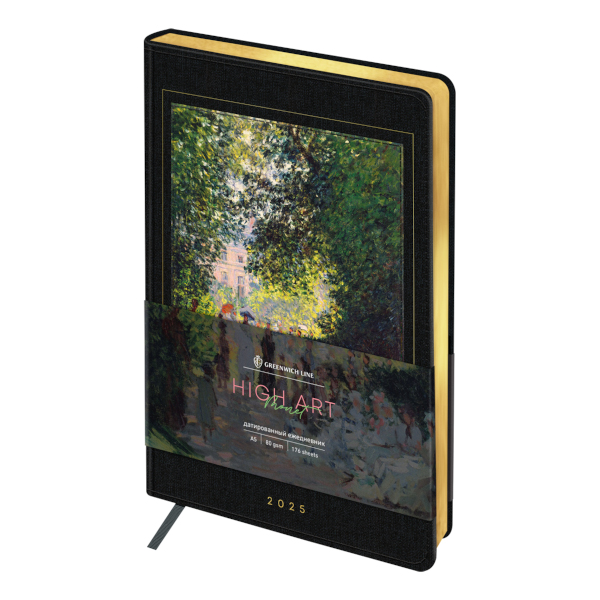 Ежедневник А5 2025 Greenwich Line "High Art. Monet" тв.обл., иск.кожа, золотой срез DdA5_04295