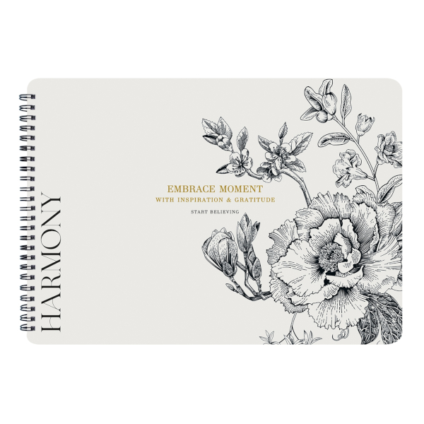 Альбом для рис 40л А4 "Harmony. Цветы на айвори" 120г/м2, гребень N5620 Be Smart