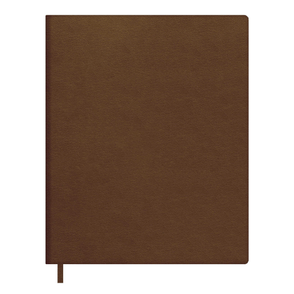 Записная книга А4+ 80л "Лезеретто" клетка, сшивка, интегр.обл., иск.кожа, коричневый 70701 Escalada