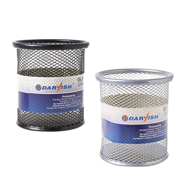 Подставка-стакан для пиш. прин. 8*10см, кругл., металл, ассорти DV-5529 Darvish