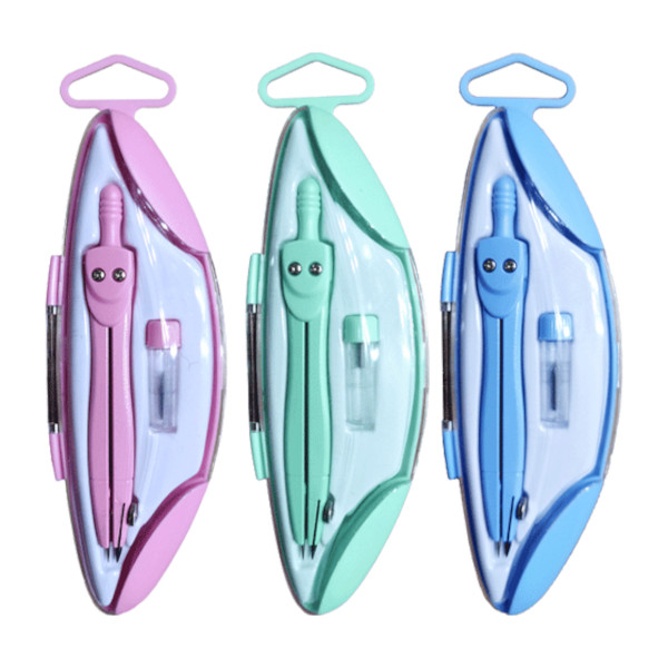 Готовальня deVENTE "Pastel" 2 предм., метал. циркуль 110мм, пласт. футляр, ассорти 5093001