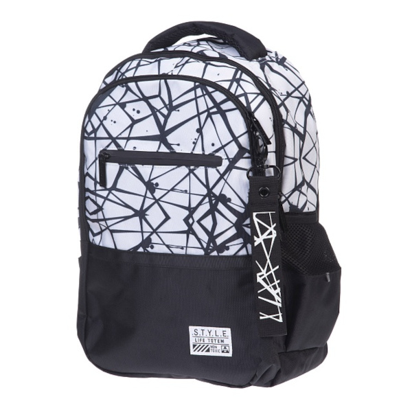 Рюкзак Hatber BASIC STYLE "Линии" светоотр., 2 отд., 3 кармана, 41*30*15см NRk_03041