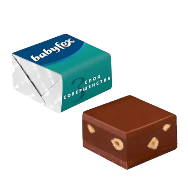 Конфеты "BabyFox. Pralines Style" фундук, арахис и молочный шоколад 500гр РНО102 КДВ