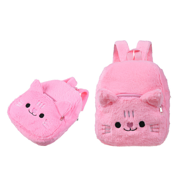 Рюкзак MAZARI ТМ "Cat. Розовый" 29*23*3см, 1отд., 1карм., иск.мех M-9690