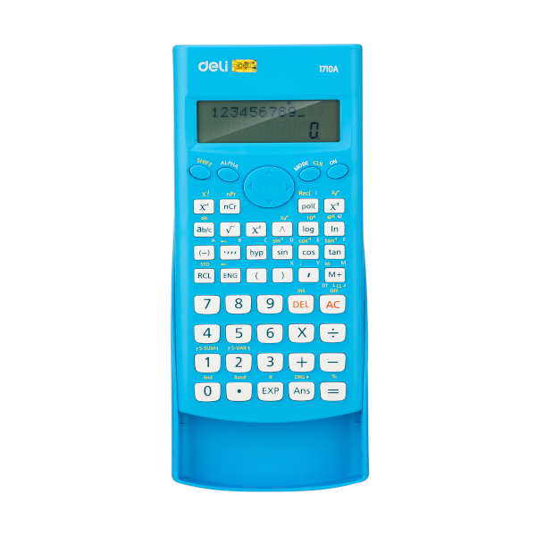 Калькулятор Deli E1710A/BLUE (бирюзовый) инженерный для ЕГЭ 10р+2р (240 функций)