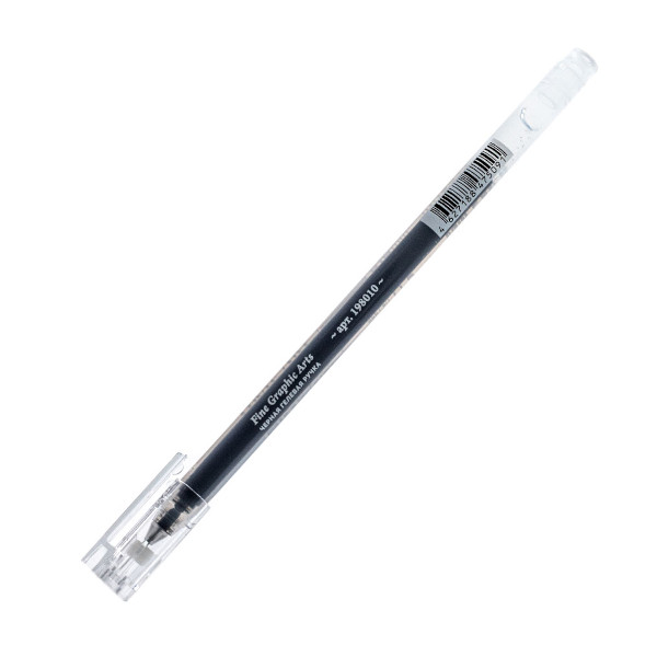 Ручка гелевая 0,8мм, черный, прозрач. корп. 198010 Малевичъ