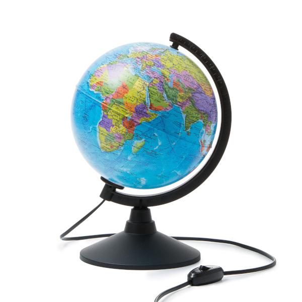 Глобус Globen Классик D=21см с политической картой Земли, с подсветкой К012100010