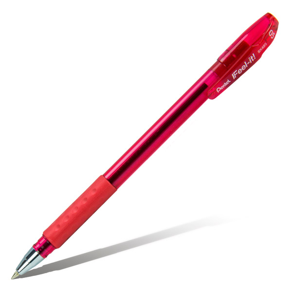 Ручка шар. масл. осн. 0,5мм, красный, тонир. корп. "Feel it" BX485-B Pentel