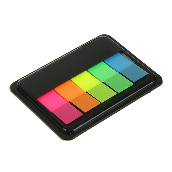 Набор самокл. закладок Calligrata 12*45мм, пластик, диспенсер (5 блоков по 20л) 2397423