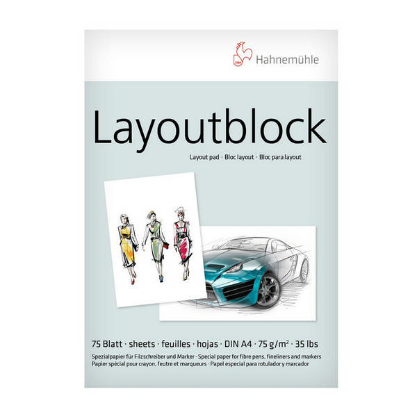 Альбом для комиксов и иллюстраций "Layout" 75л А4 75г/м2, склейка 10625040 Hahnemuhle