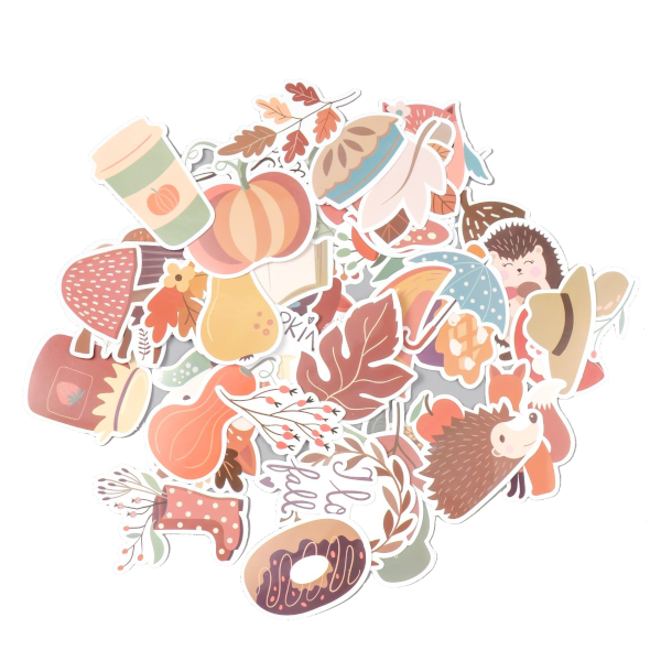 Наклейка декоративные "Осенний лес" 4*8см*50шт 9687538