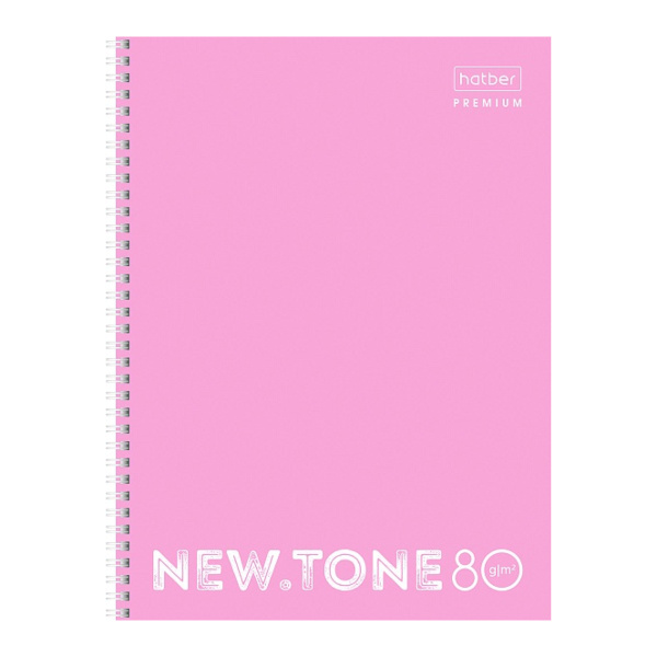 Тетрадь 80л А4 клетка/гребень "NEWtone Pastel Пион" картон, розовый 80Т4лA1гр_05018 Hatber