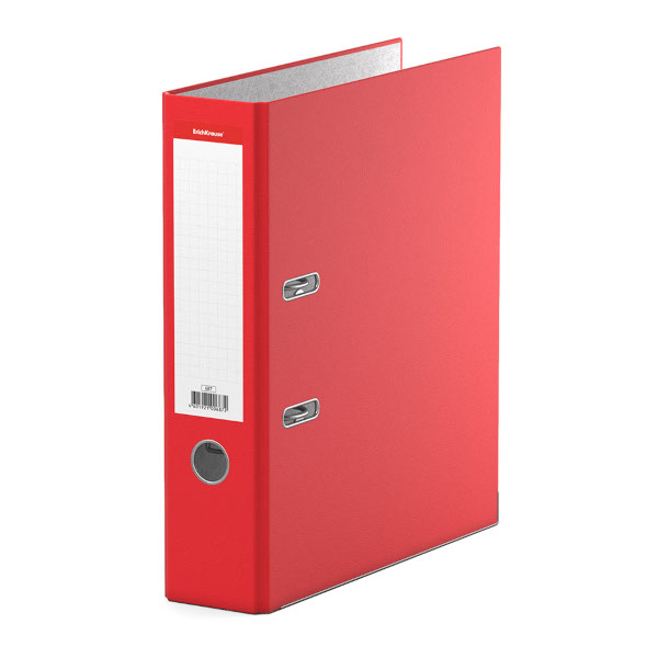 Файл А4, 70мм, разборный, картон/бумвинил, кант, красный "Стандарт" 687 Erich Krause