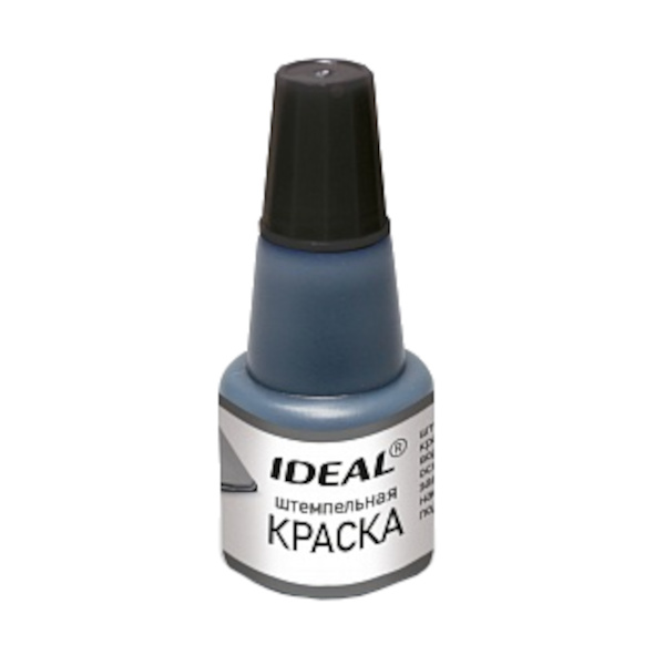 Штемпельная краска 24мл черная, водн. осн., бумага 7711 Ideal