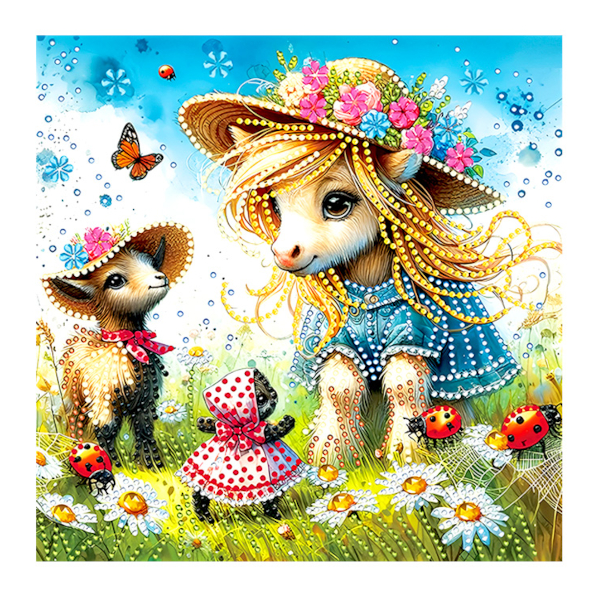 Алмазная мозаика MAZARI ТМ 30*30см "Друзья" частичная выкладка, подрамник M-12344