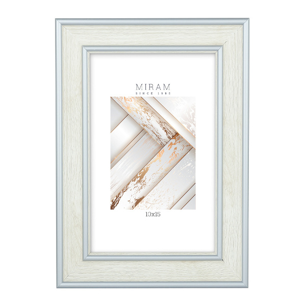 Фоторамка 10*15 пластик, багет 25мм, светлое дерево, вставка пластик, ножка 642468-4 МИРАМ