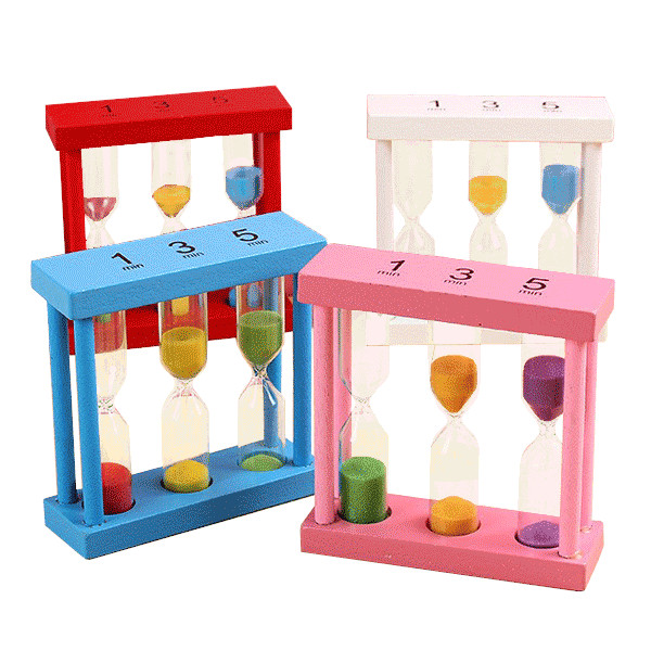 Часы песочные 1-3-5 мин. "Benefit" 9*9*3см, стекло/дерево, ассорти 9023204 deVENTE