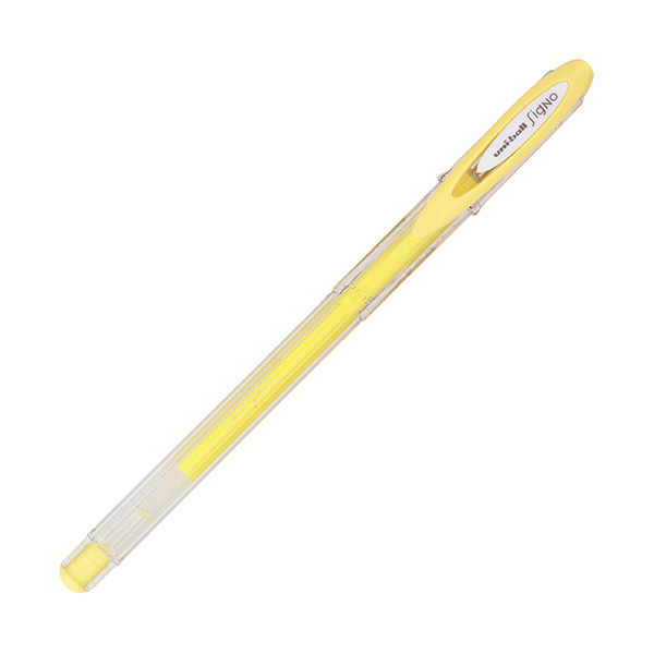 Ручка гелевая 0,7мм, желтый, прозрач. корп. "Signo" UM-120AC UNI