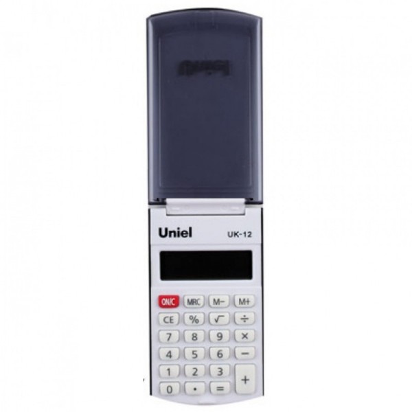 Калькулятор Uniel UK-12K (черный/белый) карманный 8р