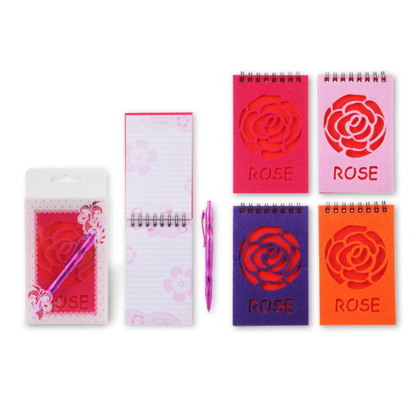 Набор подарочный "Rozali" блокнот 38л, линейка, гребень, ручка шар. авт., 0,7мм, синяя M-3625 MAZARI